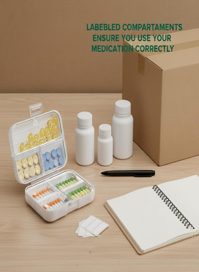 ZIBUYU® 7 Day Pill Organizer with Snap-Lock Leakproof Compartments, Large Capacity Weekly Medicine Box for Travel and Home Use, BPA-Free and Easy to Open Design for Vitamins and Supplements Storage - Image 4